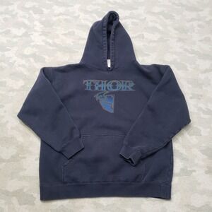 Vintage Thor Sweatshirt Youth‎ Boys Blue Pullover Hoodie Motorcross